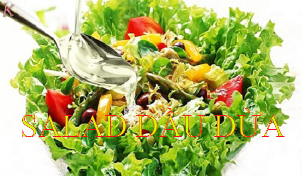 ăn salad dầu dừa giúp giảm mỡ bụng